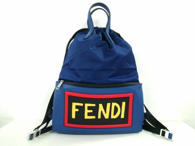 フェンディ Fendi リュックサック レディース 美品 7vz034 ネイビー