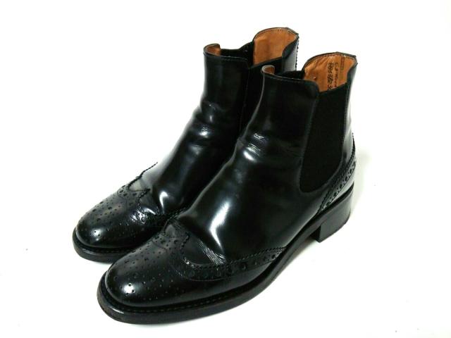 チャーチ Church S ショートブーツ レディース 黒 サイドゴア ウィングチップ レザー 中古 の通販はau Pay マーケット ブランディア Au Pay マーケット店