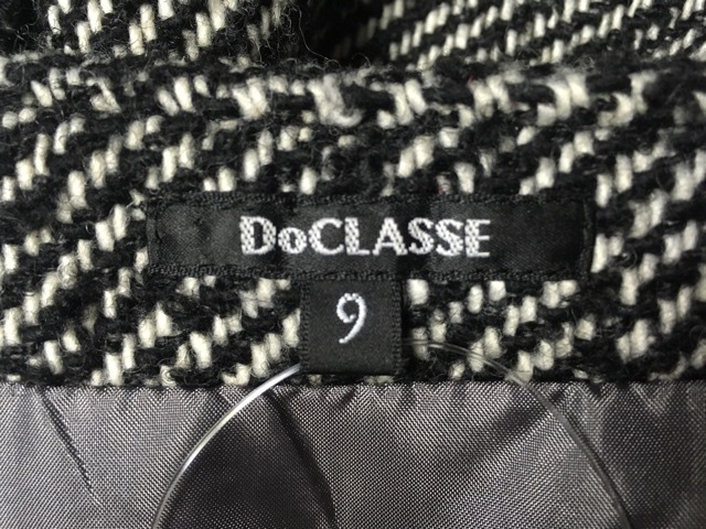 ドゥクラッセ Doclasse ワンピース サイズ9 M レディース 美品 黒 白 ツイード 中古 0107の通販はau Pay マーケット ブランディア Au Pay マーケット店