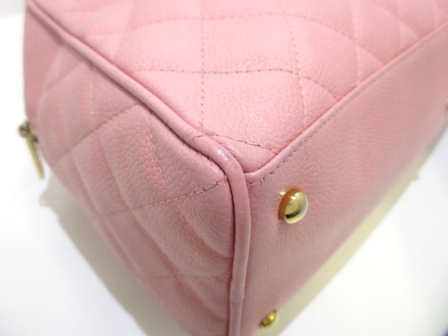 正規販売店 シャネル Chanel マトラッセ ハンドバッグ ピンク キャビアスキン ココマーク ゴールド金具 A 圧倒的高評価