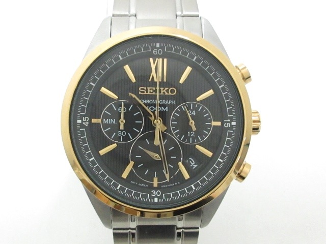 セイコー Seiko 腕時計 美品 6t63 00p0 メンズ 黒 中古 の通販はau Pay マーケット ブランディア Au Pay マーケット店
