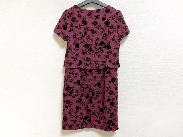ローズティアラ Rose Tiara ワンピース サイズ38 M レディース 美品 ボルドー 黒 ダークグレー 花柄 中古 0330の通販はau Pay マーケット ブランディア Au Wowma 店
