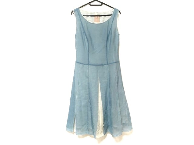 シビラ Sybilla ワンピース サイズl レディース ライトブルー アイボリー プリーツ 中古 20200718の通販はau Pay マーケット ブランディア Au Pay マーケット店