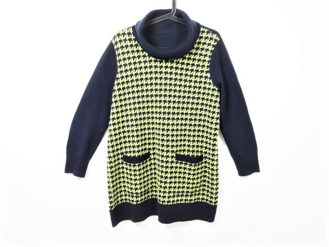 レリアン Leilian ワンピース レディース ダークネイビー ライトグリーン ニット 千鳥格子 タートルネック 中古 0130の通販はau Pay マーケット ブランディア Au Pay マーケット店