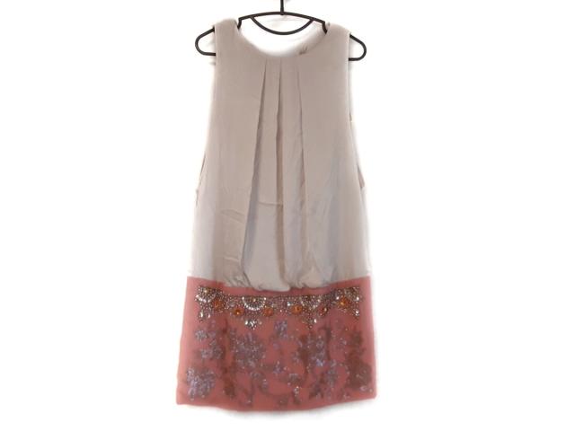 グレースコンチネンタル ワンピース サイズ38 M レディース ベージュ ピンク ビーズ ラインストーン ビジュー 中古 0708の通販はau Pay マーケット ブランディア Au Pay マーケット店