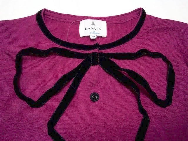 ランバンオンブルー Lanvin En Bleu カーディガン サイズ38 M レディース ピンク 黒 ベロア リボン 中古 0218の通販はau Pay マーケット ブランディア Au Pay マーケット店