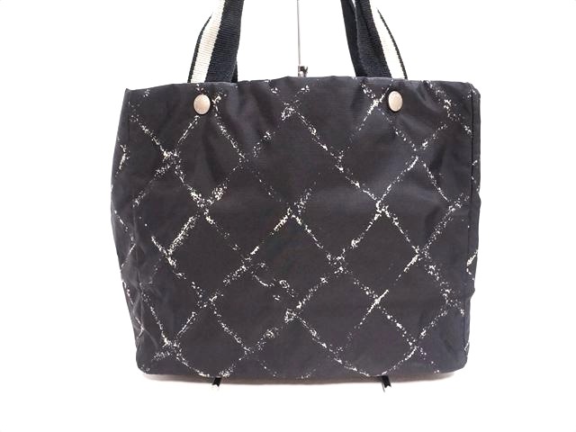 シャネル Chanel トートバッグ レディース 旧トラベルライン 黒 白 ナイロン 中古 0308の通販はau Pay マーケット ブランディア Au Pay マーケット店