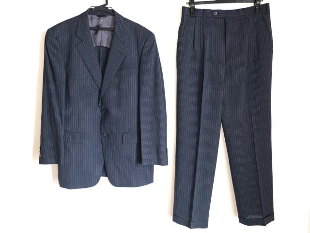ピエールカルダン Pierre Cardin シングルスーツ メンズ 黒 ブルー ストライプ 中古 0303の通販はau Pay マーケット ブランディア Au Wowma 店