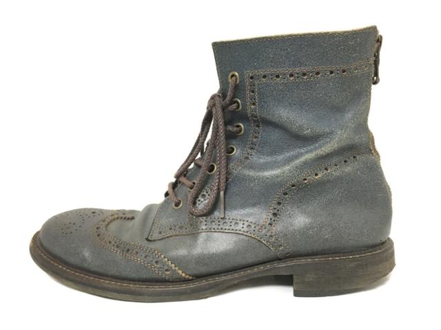 アルフレッドバニスター Alfredobannister ショートブーツ 39 メンズ ネイビー ウィングチップ レザー 中古 0227の通販はau Pay マーケット ブランディア Au Pay マーケット店