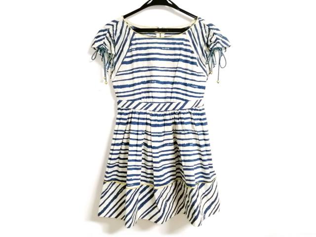 ロイスクレヨン Lois Crayon ワンピース サイズm レディース アイボリー ネイビー 中古 0328の通販はau Pay マーケット ブランディア Au Pay マーケット店