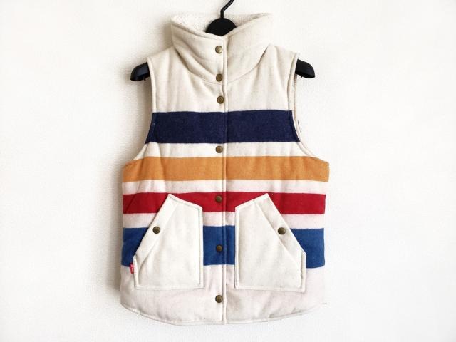 ロデオクラウンズ Rodeocrowns ダウンベスト サイズ2 M レディース アイボリー レッド マルチ ボーダー 中古 0616の通販はau Pay マーケット ブランディア Au Pay マーケット店