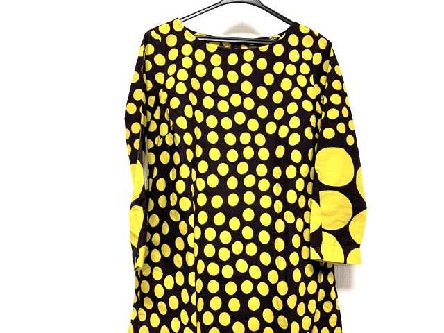 マリメッコ Marimekko ワンピース サイズ34 S レディース 美品 ダークブラウン イエロー ドット柄 中古 0415の通販はau Wowma ブランディア Au Wowma 店