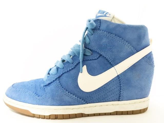 ナイキ Nike スニーカー 24 レディース ダンク スカイハイ 5289 400 ブルー 白 インヒール スエード 合皮 中古 0808の通販はau Pay マーケット ブランディア Au Pay マーケット店