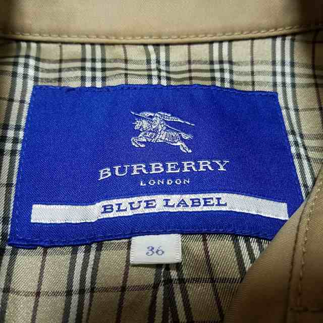 バーバリーブルーレーベル Burberry Blue Label トレンチコート サイズ36 S レディース - ベージュ 長袖/春/秋【中古】20240111の通販は