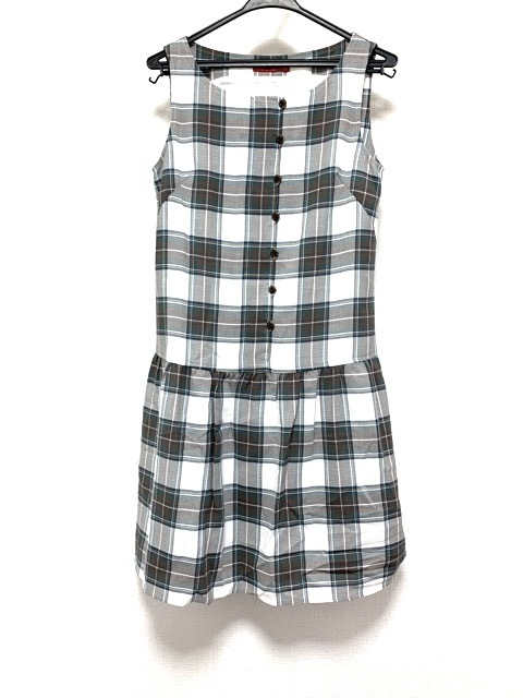 ヨークランド Yorkland ワンピース サイズ9ar S レディース 美品 アイボリー マルチ ノースリーブ ひざ丈 チェック柄 中古 0509の通販はau Pay マーケット ブランディア Au Pay マーケット店