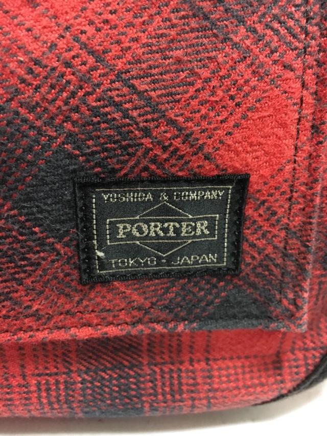 ポーター Porter 吉田 ショルダーバッグ レディース レッド 黒 リバーシブル チェック柄 コットン キャンバス 中古 20200513の通販はau Pay マーケット ブランディア Au Pay マーケット店