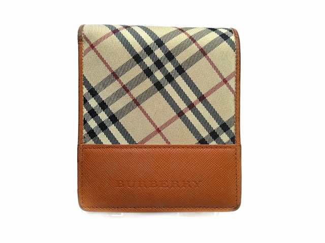 バーバリー Burberry 2つ折り財布 レディース ベージュ 黒 マルチ チェック柄 ナイロン レザー 中古 0519の通販はau Pay マーケット ブランディア Au Pay マーケット店