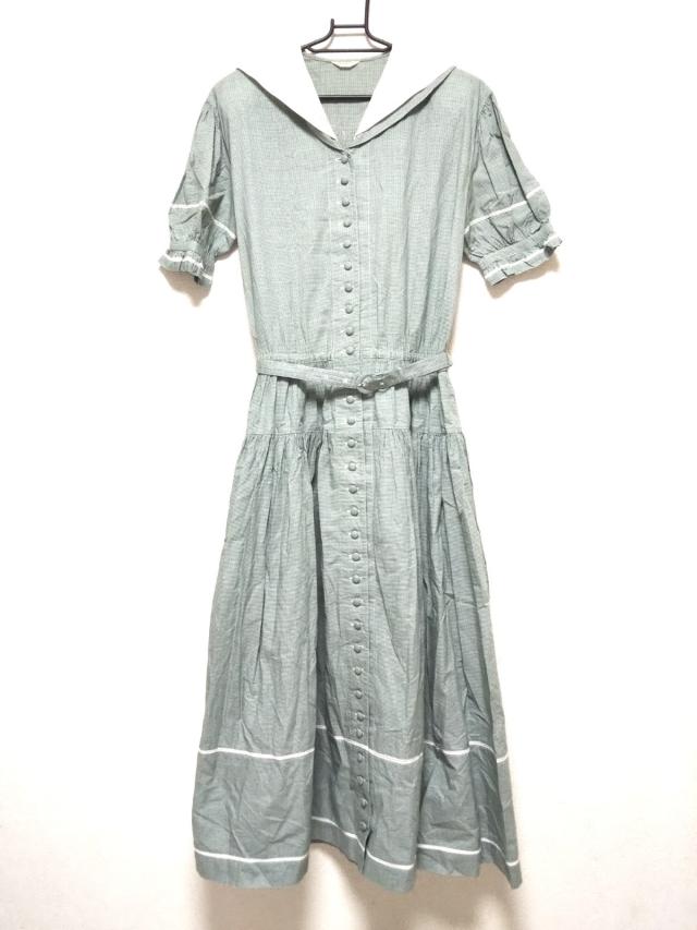 インゲボルグ Ingeborg ワンピース レディース グリーン 白 チェック柄 中古 0526の通販はau Pay マーケット ブランディア Au Pay マーケット店