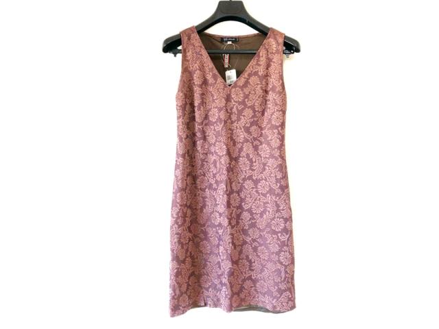 アナスイ Anna Sui ワンピース サイズ38 M レディース 美品 ボルドー ブラウン Vネック ノースリーブ ひざ丈 中古 0530の通販はau Pay マーケット ブランディア Au Pay マーケット店