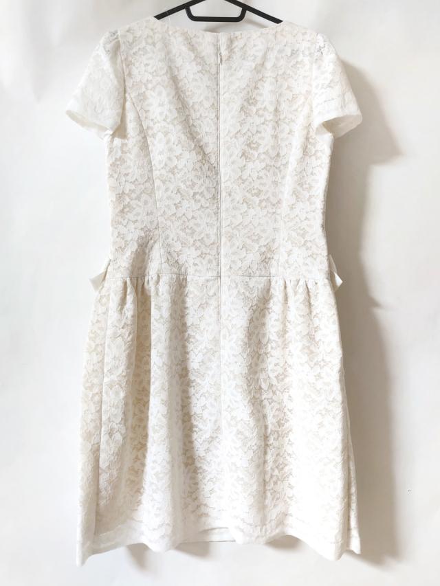 エムズグレイシー M S Gracy ワンピース サイズ38 M レディース 美品 白 クルーネック 半袖 ひざ丈 リボン 中古 0623の通販はau Pay マーケット ブランディア Au Pay マーケット店