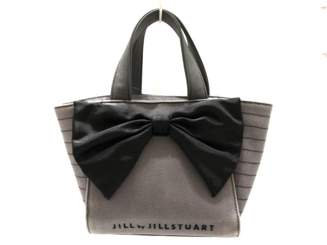 ジルバイジルスチュアート Jill By Jillstuart トートバッグ レディース グレー 黒 リボン キャンバス レザー 中古 0604の通販はau Pay マーケット ブランディア Au Pay マーケット店