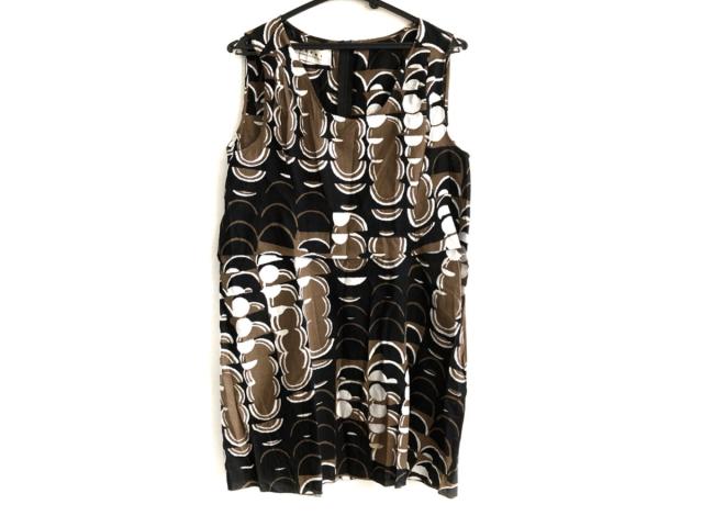 マルニ Marni ワンピース サイズ36 S レディース 黒 ダークブラウン アイボリー ノースリーブ ひざ丈 中古 0602の通販はau Pay マーケット ブランディア Au Pay マーケット店
