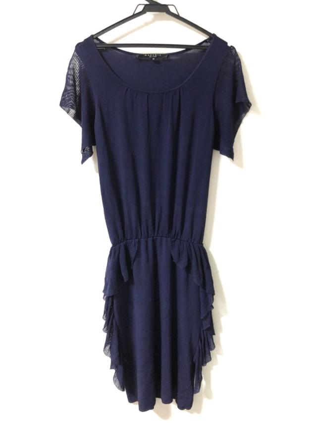 マテリア Materia ワンピース サイズ38 M レディース ネイビー フリル 中古 0603の通販はau Pay マーケット ブランディア Au Pay マーケット店