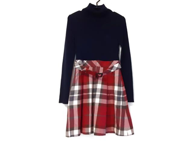 バーバリーブルーレーベル Burberry Blue Label ワンピース サイズ38 M レディース 美品 ネイビー レッド グレー 中古 06の通販はau Pay マーケット ブランディア Au Pay マーケット店