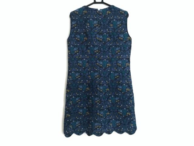 アナスイ Anna Sui ワンピース サイズ6 M レディース ネイビー シアン マルチ ジャガード 中古 06の通販はau Pay マーケット ブランディア Au Wowma 店