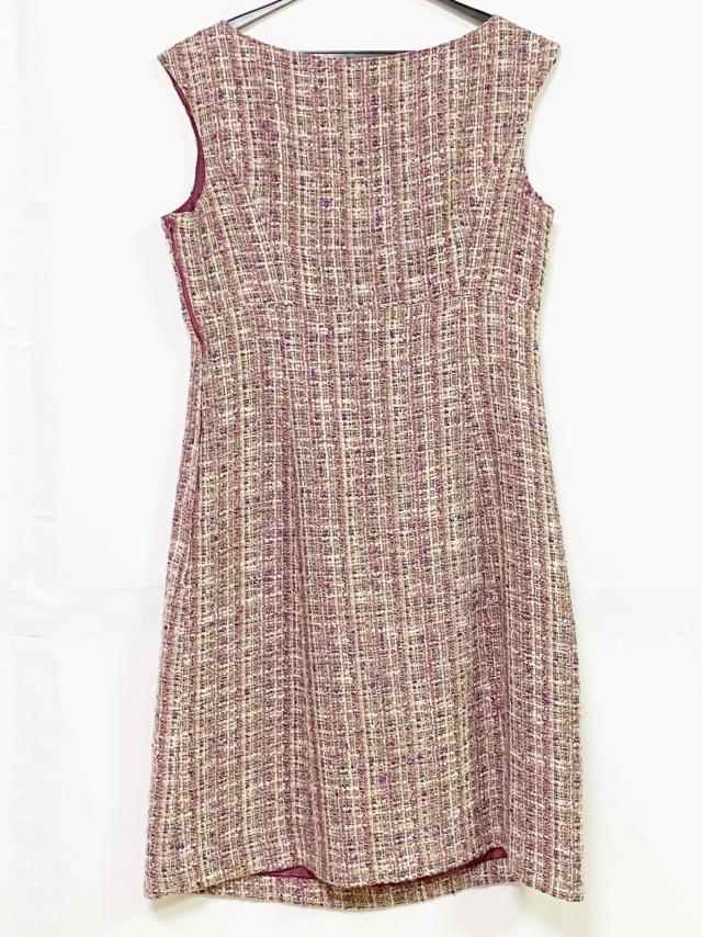 トッカ Tocca ワンピース サイズ0 Xs レディース ボルドー アイボリー マルチ ツイード 中古 0618の通販はau Pay マーケット ブランディア Au Pay マーケット店