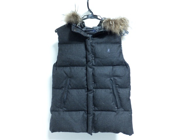 ジムフレックス Gymphlex ダウンベスト サイズ12 L レディース 美品 ダークグレー ファー 冬 中古 0703の通販はau Pay マーケット ブランディア Au Pay マーケット店