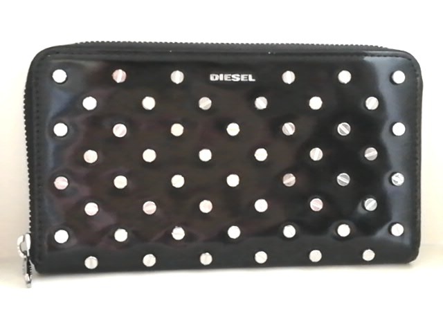 ディーゼル Diesel 長財布 レディース 黒 シルバー スタッズ ラウンドファスナー エナメル 合皮 金属素材 中古 0619の通販はau Pay マーケット ブランディア Au Pay マーケット店