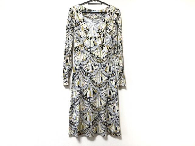 エミリオプッチ Emilio Pucci ワンピース サイズ40 I レディース ベージュ グレー マルチ シルク 中古 0627の通販はau Pay マーケット ブランディア Au Pay マーケット店