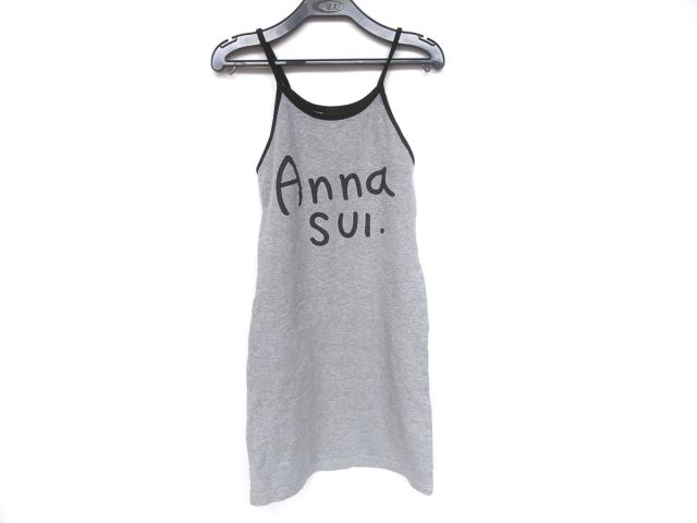 アナスイ Anna Sui ワンピース レディース 美品 ライトグレー 黒 中古 0617の通販はau Pay マーケット ブランディア Au Pay マーケット店