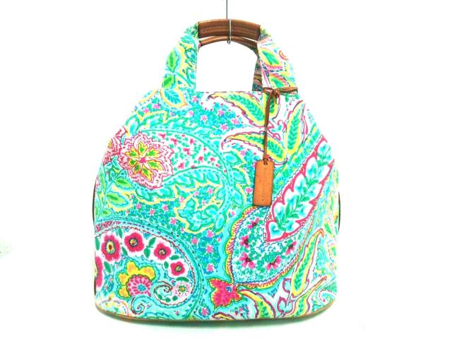 ラルフローレン Ralphlauren トートバッグ レディース グリーン ピンク マルチ 花柄 キャンバス レザー 中古 0813の通販はau Pay マーケット ブランディア Au Pay マーケット店