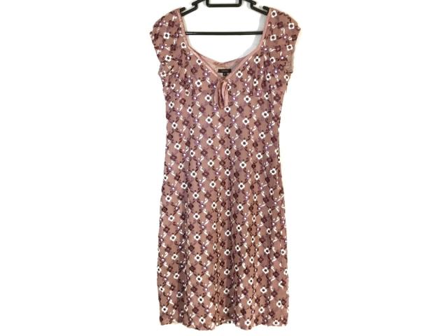 トッカ Tocca ワンピース サイズ4 S レディース 美品 ピンクベージュ パープル ダークブラウン フラワー 刺繍 中古 0625の通販はau Pay マーケット ブランディア Au Pay マーケット店