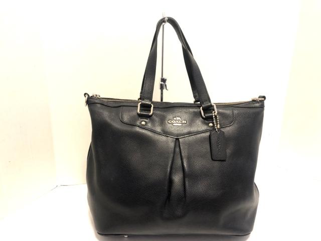 コーチ Coach トートバッグ レディース 美品 クロスグレイン レザー プリーテッド トート F ダークネイビー レザー 中古 0621の通販はau Pay マーケット ブランディア Au Pay マーケット店