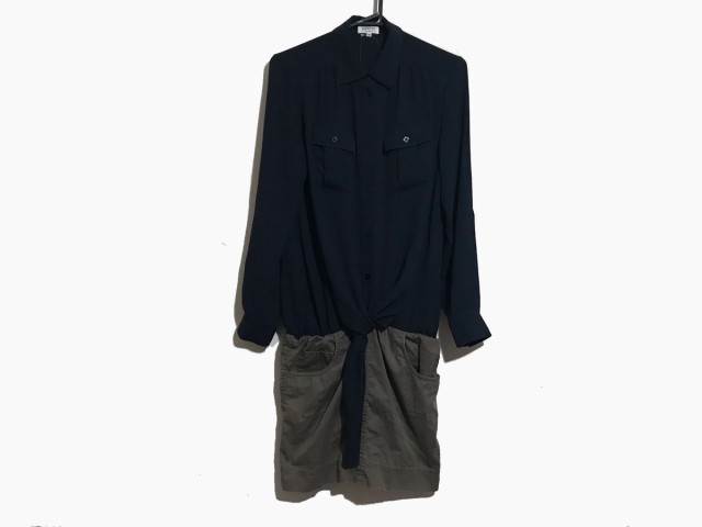 ランバンオンブルー Lanvin En Bleu ワンピース サイズ38 M レディース ネイビー カーキ 中古 0702の通販はau Pay マーケット ブランディア Au Pay マーケット店