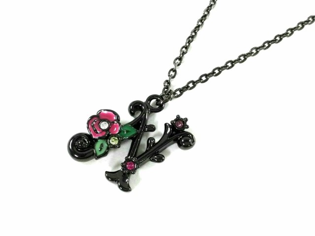 アナスイ Anna Sui ネックレス レディース 美品 金属素材 黒 マルチ フラワー 花 中古 0630の通販はau Pay マーケット ブランディア Au Pay マーケット店