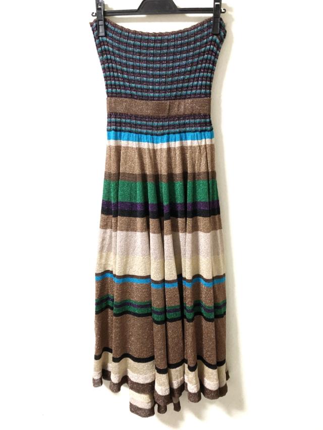 ケイタマルヤマ ワンピース サイズ1 S レディース ベージュ グリーン マルチ ベアトップワンピ ロング ラメ 中古 0630の通販はau Pay マーケット ブランディア Au Wowma 店