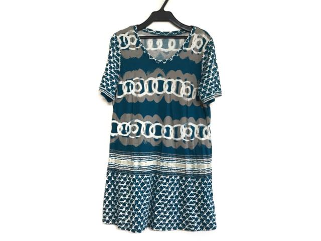 ヒロコビス Hiroko Bis ワンピース サイズ13ab L レディース 美品 グリーン 白 グレー 中古 0630の通販はau Pay マーケット ブランディア Au Pay マーケット店