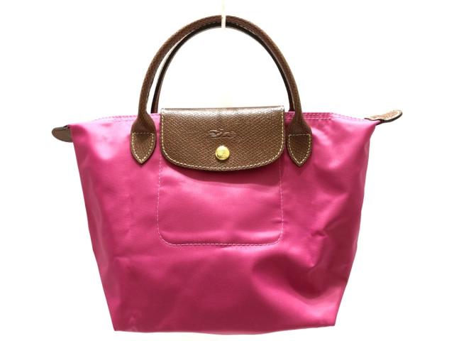 ロンシャン Longchamp ハンドバッグ レディース ル プリアージュ ピンク ダークブラウン 折りたたみ 中古 0814の通販はau Pay マーケット ブランディア Au Pay マーケット店