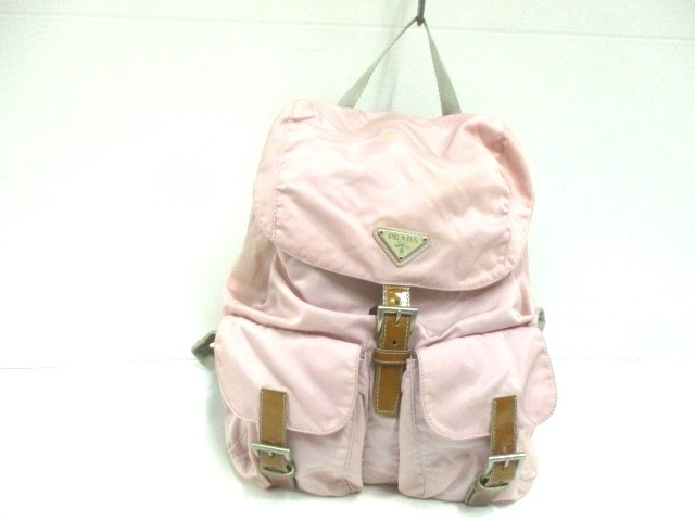 プラダ Prada リュックサック レディース ピンク ブラウン ナイロン エナメル レザー 中古 0617の通販はau Pay マーケット ブランディア Au Pay マーケット店