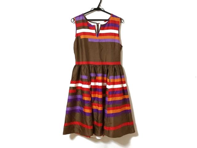 ケイトスペード Kate Spade ワンピース サイズ10 L レディース ライトブラウン パープル マルチ ボーダー 中古 0702の通販はau Pay マーケット ブランディア Au Pay マーケット店