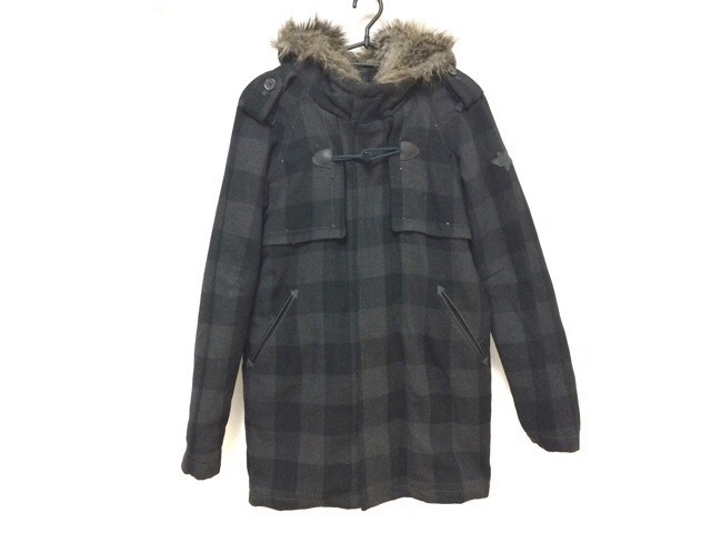 ディーゼル Diesel コート サイズs メンズ 黒 ダークグレー 冬物 チェック柄 部分レザー 中古 0702の通販はau Pay マーケット ブランディア Au Pay マーケット店