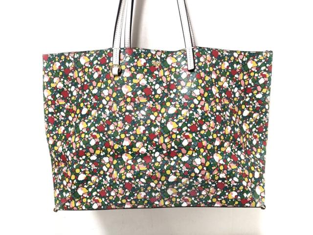 トリーバーチ Tory Burch トートバッグ レディース グリーン 白 マルチ Pvc 塩化ビニール レザー 中古 0708の通販はau Pay マーケット ブランディア Au Pay マーケット店