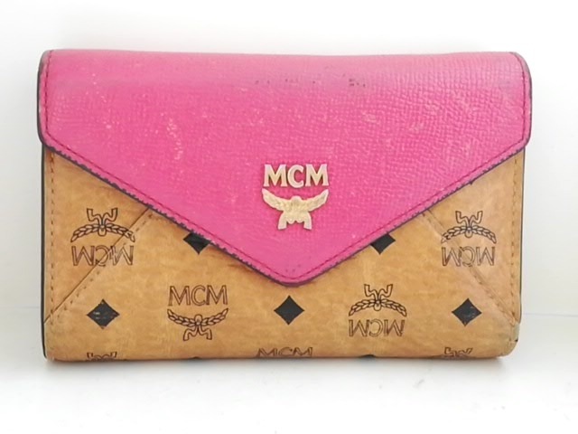 送料無料 Mcm エムシーエム 3つ折り財布 レザー ブラウン 服飾雑貨他 柔らかい