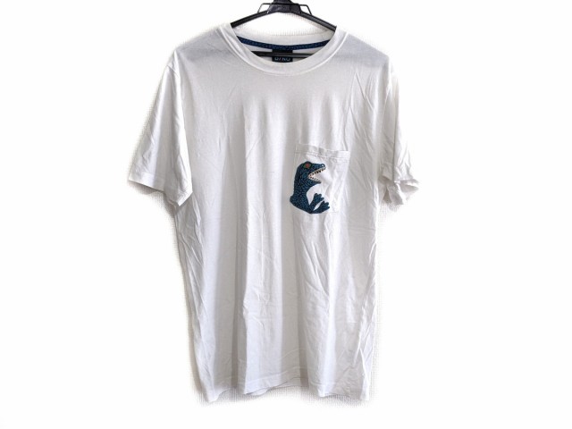 ポールスミス PaulSmith 半袖Tシャツ メンズ - 白×グリーン×マルチ 