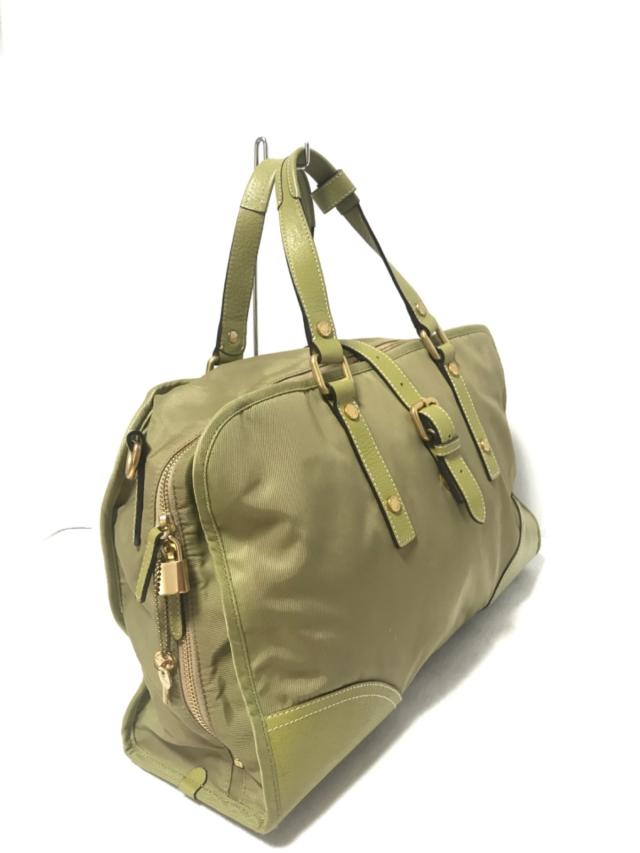 サザビー Sazaby ボストンバッグ レディース 美品 ライトグリーン ベージュ ナイロン レザー 中古 0709の通販はau Pay マーケット ブランディア Au Pay マーケット店