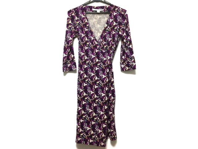 ダイアン フォン ファステンバーグ Diane Von Furstenberg Dvf ワンピース サイズ2 S レディース パープル マルチ 中古 0723の通販はau Pay マーケット ブランディア Au Pay マーケット店